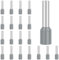 100 Stück Aderendhülsen 4mm², Hanibos Aderendhülsen set Kabelendhülsen Isolierte Aderhülsen für Drahtverbindung(4mm²x12mm)