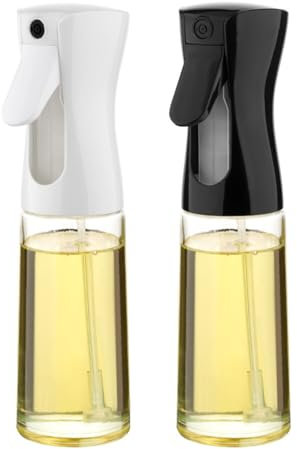 YANGWEN Oil Dispenser Bottle,2PCS Oil Sprayer,Oil Dispenser for Kitchen Oil Sprayer Mister for Cooking, Kitchen,BBQ,Air Fryer,Salad,Baking(200ml)