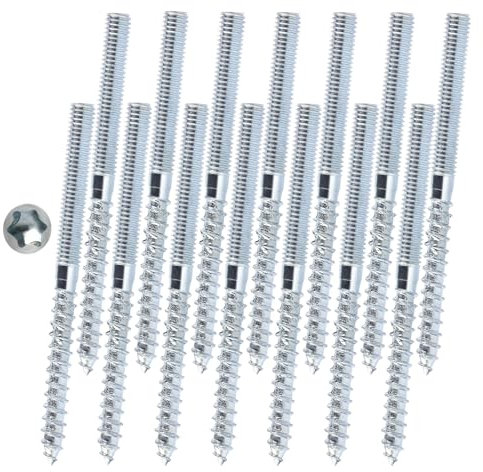 14 Pcs Vis Double Filetage M6 X 80 mm avec Entraî Nement Torx, Cintre Boulons En Acier Inoxydable Galvanisé, Double Filetage Boulon Terminal Vis pour Étriers Métalliques