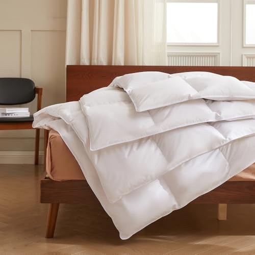 CASABEL Piumone 240 x 260 cm in Piume d’Anatra 500 g/m² – Calore Ottimale e Comfort Morbido – Rivestimento 100% Ipoallergenico – Lavabile in Lavatrice – Certificato Oeko-Tex – Piumone Matrimoniale