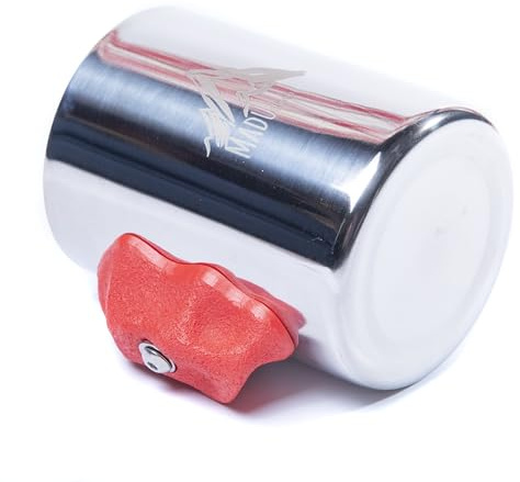 Rostfritt stål campingmugg bergsklättring grepp kopp (röd)