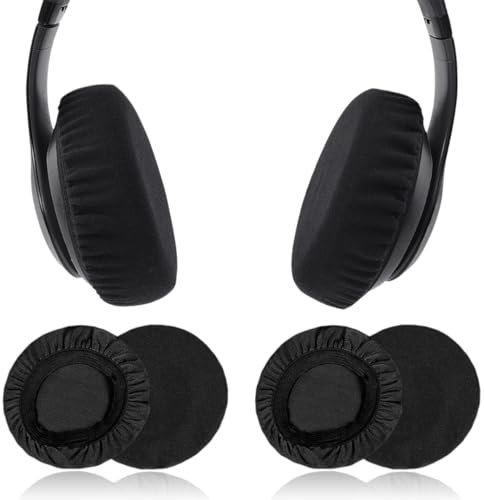 4 Piezas Almohadillas para Auriculares, Lavables para Almohadillas para Auriculares Supraaurales, Fundas para Auriculares de Tela Flexible