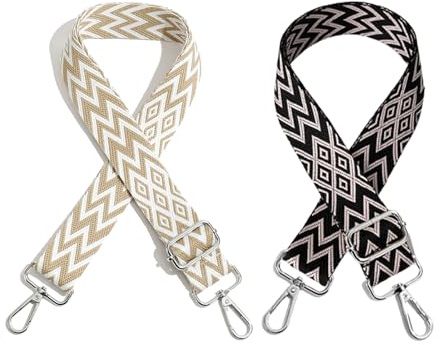 pclapora 2 Pezzi Tracolla per Borsa, 75-130cm Regolabile Cinghie Spalla Ampia, Catena Crossbody Ricambio, Regolabile Tracolla, per Crossbody Borsa, Borsetta, Chitarra DIY Spalla Accessori