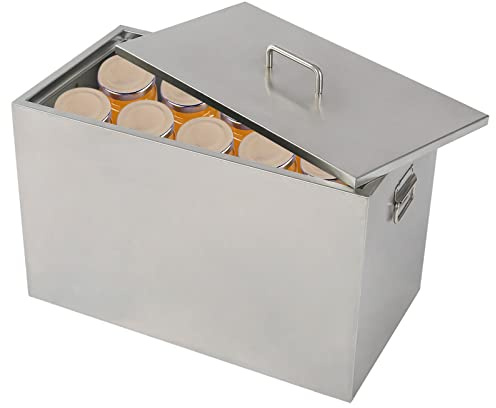 awolsrgiop Water Bath Canner, 15 Quart Stove Canner Pot with 2 Canning Racks Water Bath Canning Pot with Rack and Lid 304 Food Grade Stainless Steel Large Stock Pots for Tomatoes, Pickles, Fruits