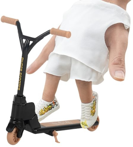 Finger Scooters, Two Wheel Tiny Fingerboard Toys, Interactive Educational Game, Girls, Teens, Friends, Family, Portable Skill Development Toy for Indoor Fun, Hand-Eye Coordination Gift