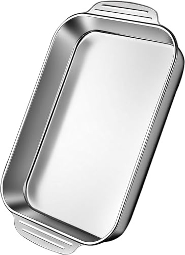 ELUKHT Stainless Steel Rectangular Deep Roasting Pan - Versatile Turkey and Fish Roaster - Ideal for Thanksgiving and Christmas Cooking - Generous Size Range - Convenient Dishwasher Safe Design