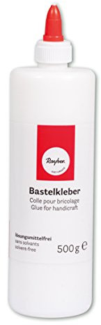 Rayher Bastelkleber mit Dosierverschluss, Flasche 500g. 3340900, Schwarz-uhu776