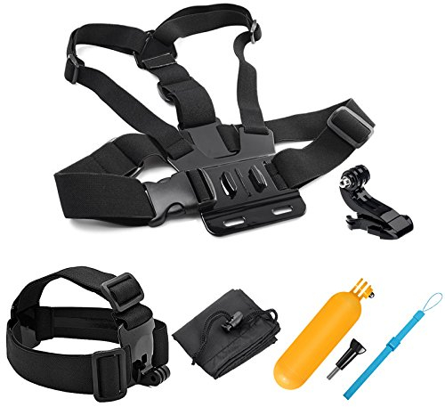 SHOOT 5in1 Kit de Accesorios Deportes al Aire Libre Bundle para GoPro Hero 13/12/11/10/9/8/7/6/5/4/3+/3/SJCAM/SJ4000/SJ5000/Victure/APEMAN/Xiaomi Yi Cámara de Acción