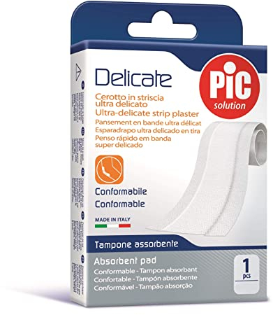 Pic Solution Cerotto In Striscia In Tessuto Non Tessuto, 500 Cm Lunghezza X 6 Cm Larghezza Bianco - 150 Gr