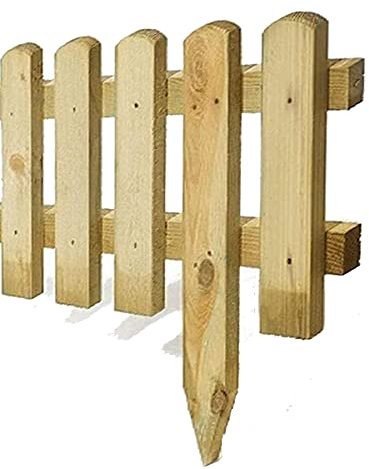 tradefirst Wooden Picket Border Panel Garden Fence Screening Ornaments Outdoor Lawn Edging Décor Your Grass Lawn Plants Flowers Bed Patio Edging Borders (1)