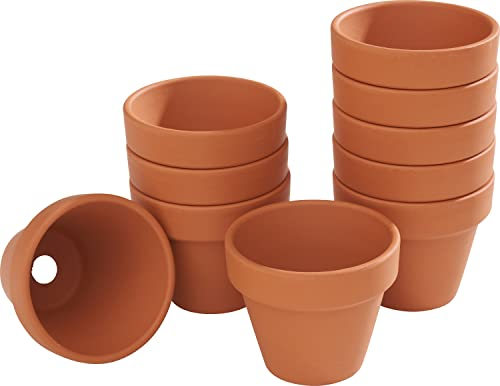 VBS Blumentopf TERRAKOTTA Ton-Töpfe Pflanztöpfe Übertöpfe versch. Größen Innen-Ø 5 cm, 10 Stück