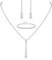 Diamday Kristall Brautschmuck Set Braut Hochzeit Halskette Ohrringe Set Strass Silber Schmuck Set Silber Braut Choker für Frauen und Mädchen