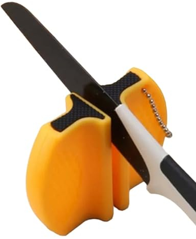 Afilador de cuchillos de cerámica Pocket, resultado perfecto sin conocimiento previo gracias a las plumas de cerámica