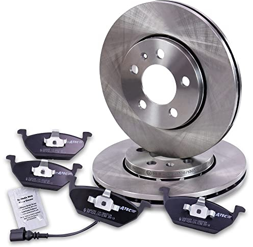 ATEC Germany Bremsenset Vorderachse inkl. Bremsscheiben Ø 256 mm Belüftet + Bremsbeläge Vorne