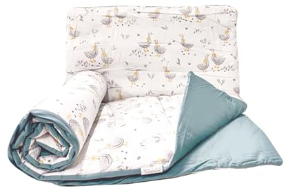 2 Piece Baby Children Quilt Duvet & Pillow Set 80x70 cm to fit Crib or Pram (Duck)
