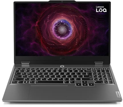 Lenovo LOQ Gaming Laptop | 15,6 Full HD 16:9 Display | 144Hz | AMD Ryzen 7 7435HS | 16GB RAM | 1TB SSD | NVIDIA GeForce RTX4060 TGP 105W | G-Sync |QWERTZ | grau | AI Chip LA1