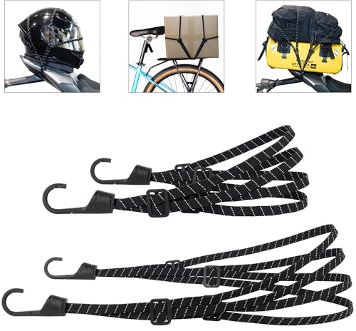 Aibeli 2 Piezas Pulpos Elásticos con Gancho para Moto y Bicicleta