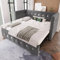 Jtyca Daybed, Trundle Bed, Upholstered Single Bed with Pull Out Bed, Sofa Bed with USB-Type C-Charging Sations, Pull Out Trundle for Living Room and Bedroom, 90 x 190 cm, Velvet, Grey, (No Mattress)