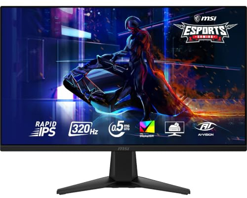 MSI MAG 272URDF E16 27 tum 4K UHD 3840 x 2160 snabb spelmonitor IPS 0,5 ms DisplayHDR 400 ögonskydd AI Vision dubbelläge HDMI 2.1 DP 1.4a lutning/justerbar höjd svart