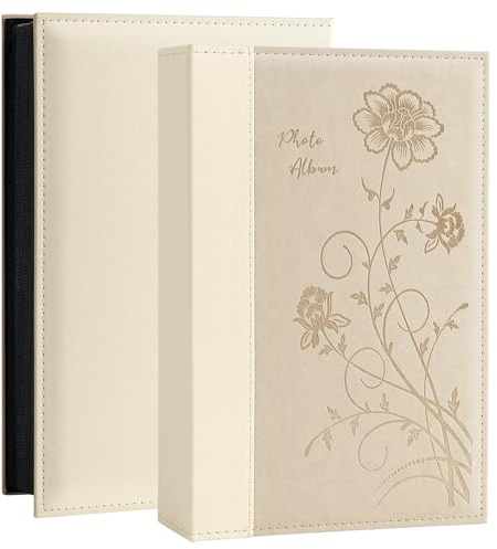 Artmag Photo Album 4x6 300 Photos, Extra Large Capacity Leather Cover Wedding Family Photo Albums Holds 300 Horizontal 4x6 Photos(Beige)