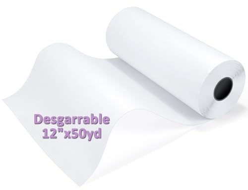Siumir Stabilizzatori per Ricamo 12x50yd (Strappabile), 50gm, Rotolo di Stabilizzatori per Cucito, Tagliato in Dimensioni Variabili per Cucire Ricami a Macchina e a Mano