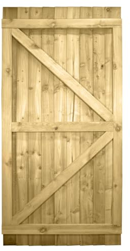 Bespoke Flat Top Wooden Garden Gate, 6ft x 3ft Feather Edge Fully Framed