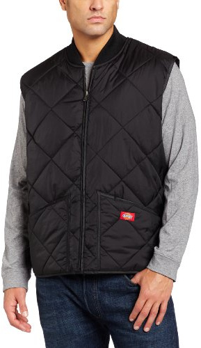 Dickies Gilet matelassé en nylon pour homme, Noir, XXXL