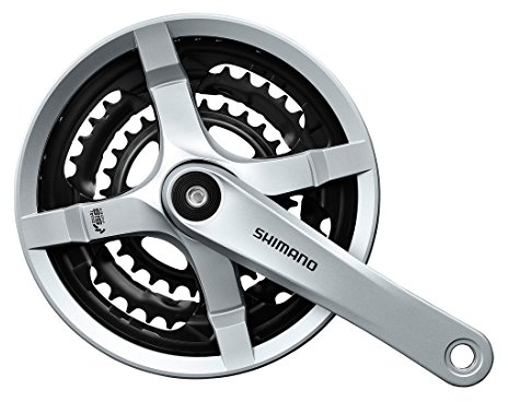 Shimano FC-TY501 Vierkant 6/7/8-fach Kurbelgarnitur, Silber, 175 mm