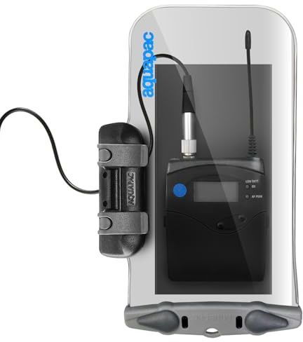 Aquapac Étui étanche pour Microphone de Radio, Format Moyen | Étui étanche en plastique pour microphones sans fil, destiné aux ingénieurs du son professionnels, fabriqué au Royaume-Uni