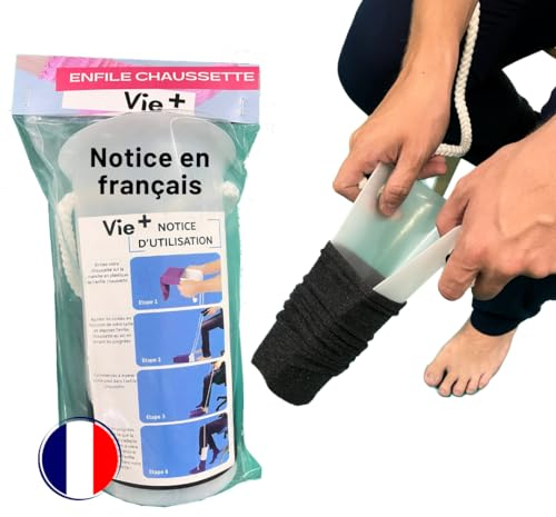 Vie + Enfile-chaussettes - Personne âgée ou handicapée, Senior, Femme Enceinte- Aide à l'Autonomie et Mobilité - Pour Maintien à Domicile - Appareil Enfile Chaussettes