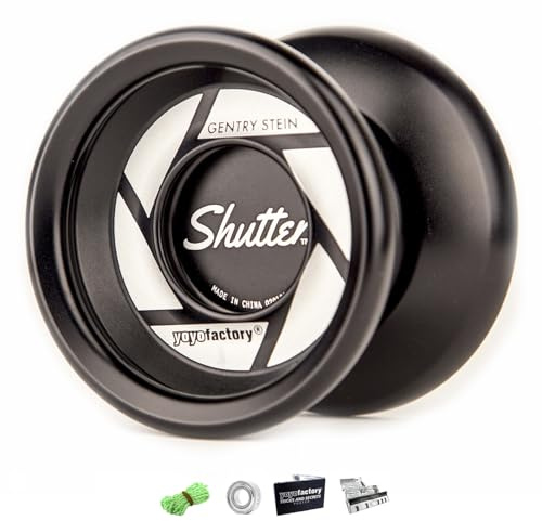 YOYO FACTORY Shutter - Nero (Yo-Yo del Campione del Mondo “Gentry Stein”, Corda e Istruzioni Incluse)