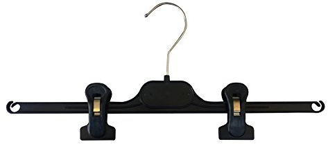 Kiroplast Kleiderbügel Für Röcke Kleiderbügel Hosen Clips Kleiderbügel Für Hosen 36cm (40, Schwarz)