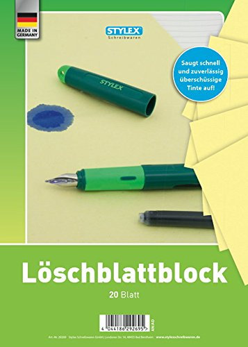Stylex Löschblattblock, 20 Blatt, DIN A4 (2er Pack)