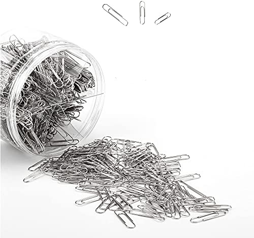 Jieddey Trombones,700 PCS Trombone en Métal Papier Clips avec Boîte Plastique Grand 50mm Moyen 33mm Petit 28mm Attaches et Trombones pour Fichiers Papeterie Bureau École à Domicile