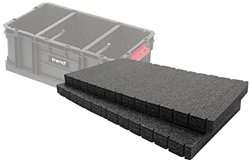 Shadow Foam Easy Peel – Skuminlägg för Trend Tote 200 & Trend verktygslåda 200 [Svart 30 mm Twin Pack] Klipp och skala skuminlägg för verktygsorganisation, Kaizen, 5s, verktygslagring och förvaringslådor