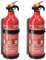 Autobest Lot de 2 extincteurs 1kg à poudre classe ABC