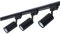 Moderno sistema binario da 100 cm, binario LED monofase, faretto a LED, lampada a sospensione, sistema GU10, ZX (set da 3 pezzi, nero)