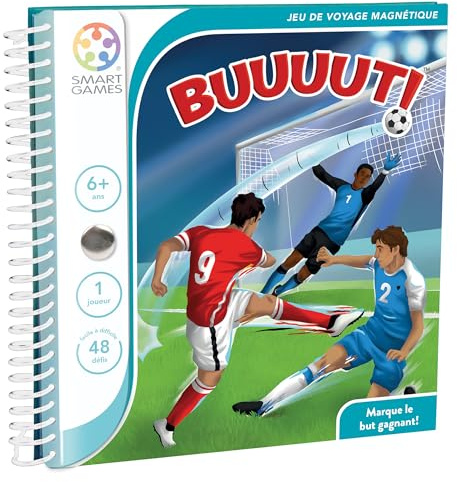 SmartGames | Buuuut. | Casse-tête Logique 6 Ans + | Jeu de Réflexion | Jeu Magnétique Voyage | Football Enfant | Défis Progressifs | Puzzle Football Stratégie | Jeu Éducatif Sport | Jeu Solo