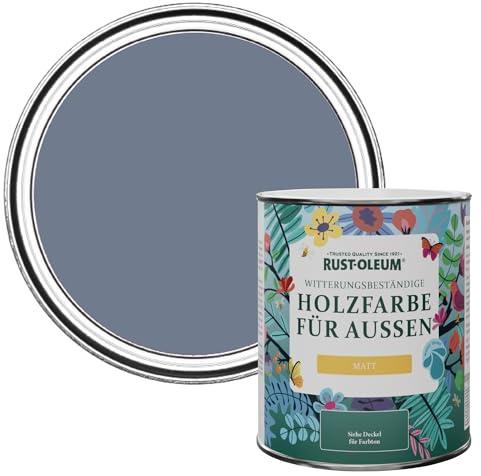 Rust-Oleum Blue Mould-Resistant Garden Paint in Matt Finish - Hush 750ml