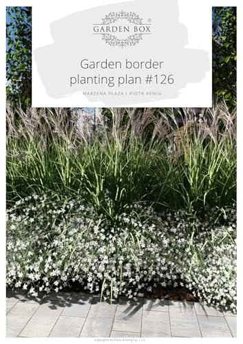 Eco-friendly garden design, DIY garden border planting plan no. 126: Modular garden design with hardy perennials, perfect for front yards, fences, patios, and pathways. (Garden Border Designs)