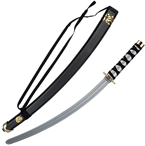 Boland 00660 - Ninja-Schwert mit Scheide, ca. 73 cm lang, Kunststoff, Tragegurt, Samurai, Kämpfer, Säbel, Karneval, Halloween, Mottoparty