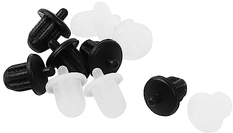 UXCELL 10 Pcs 6.35mm Anti Dust Cover, Rubber Dust Jack Plug Socket Port Cap Stopper for Audio Jack DVD Microphone Clear Black
