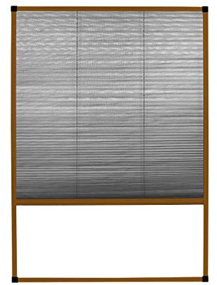 APANA - Fliegengitter Plissee für Dachfenster 80 cm x 160 cm - ausziehbarer Insektenschutz Fenster auf Maß gegen Fliegen, Insekten und Mücken - Mückenschutz Dachschrägenfenster (Braun)