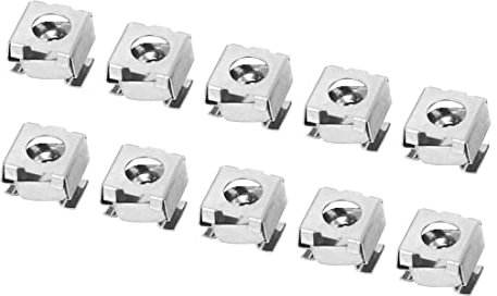 PATIKIL M4x0.7mm Passo 304 Acciaio Inox Gabbia Flottante Dadi 10pz per Server Cremagliera Mobiletto