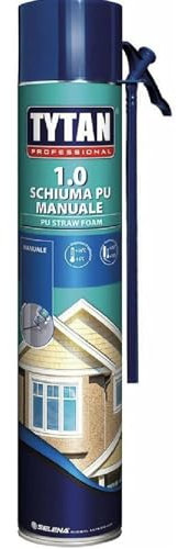 Schiuma poliuretanica Tytan multiuso 750 ml per coibentazioni e sigillature (Manuale, 1 pezzo)