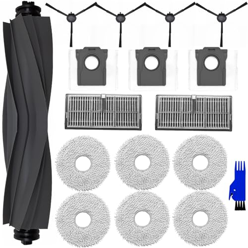 DianSung Accessori per Dreame L10s Pro Ultra Heat, X30 Ultra aspirapolvere robot di ricambio,1 Spazzola a Rullo, 6 Panni, 3sacchetti, 2 filtri, 4spazzole laterali + spazzola