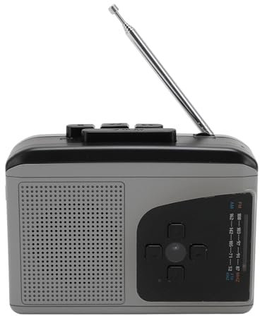 Lecteur de Cassettes 3 en 1, Convertisseur de Cassette Portable Rétro en MP3, Mini Magnétophone avec Indicateur LED | Enregistreur de Cassettes AM FM Microphone intégré