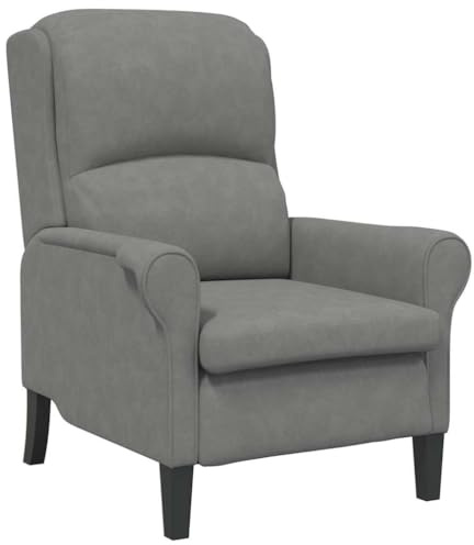 vidaXL fåtölj Mörkgrå 76 x 94 x 102 cm Mikrofiber, Vardagsrum, Modern Mikrofiberfåtölj, Stilfull Fåtölj, Moderna Sittlösningar, Hållbar Skumklädsel, Elegant Design