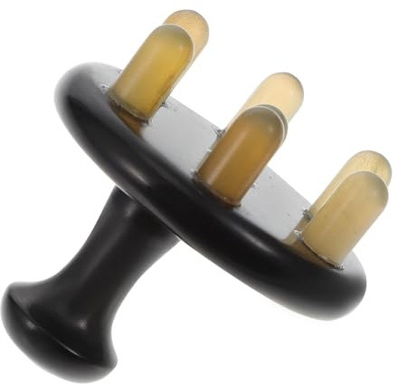 Yardenfun Oxhorn Massagekam med Tänder Ergonomisk Design för Kroppsmassage Bekväm Användning Mångsidig Hälsovårdskom för Avslappning Stimulering