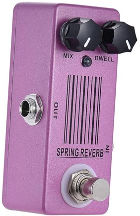 ICDKOYK Effektpedal för elgitarr, fjäderreverb, mini erbjuder balans mellan torr- och våtgrad med True Bypass-teknik för att undvika tonförlust. Effektpedal för elgitarr, mini, singeltyp.